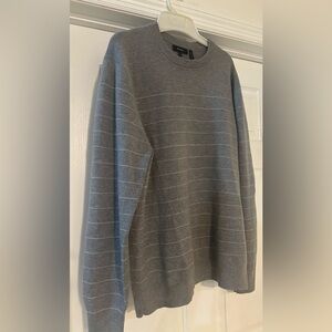 Men's Gray Theory Striped Sweater